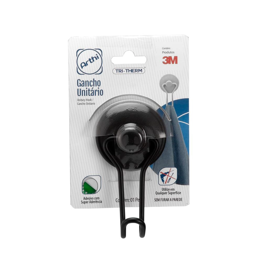 GANCHO 3437 BLACK DUPLA FACE ARTHI