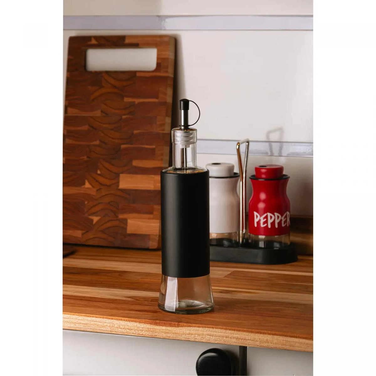 Garrafa Azeite 300ml Vidro Tampa Versatile Rojemac- Preto