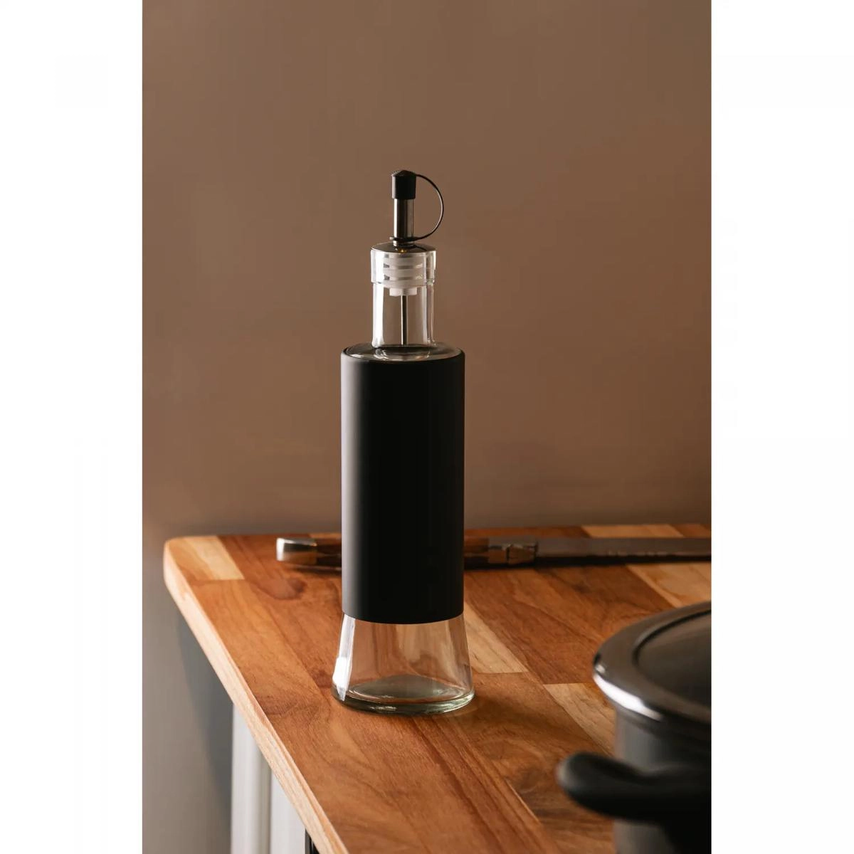 Garrafa Azeite 300ml Vidro Tampa Versatile Rojemac- Preto