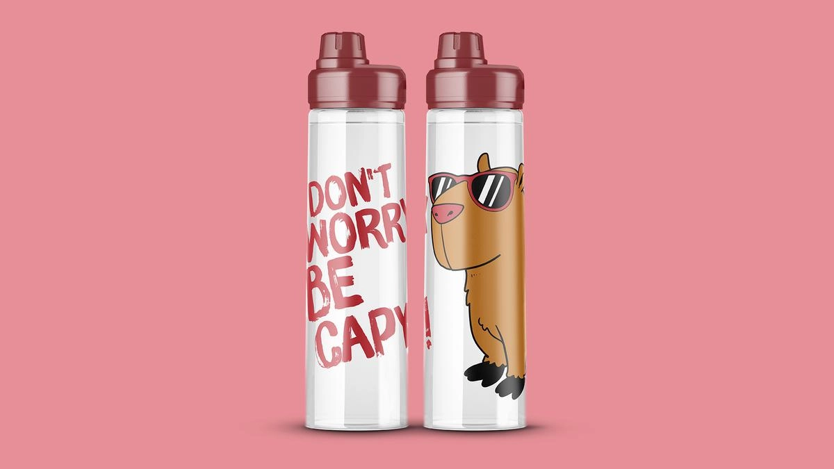 GARRAFA SLIM 64272 DONT WORRY BE CAPY POOP STORE