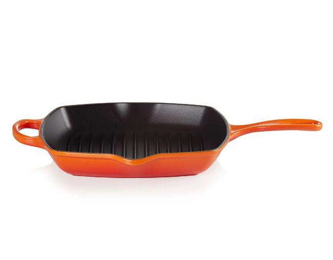 Grelha quadrada 26 cm Signature laranja - Le Creuset