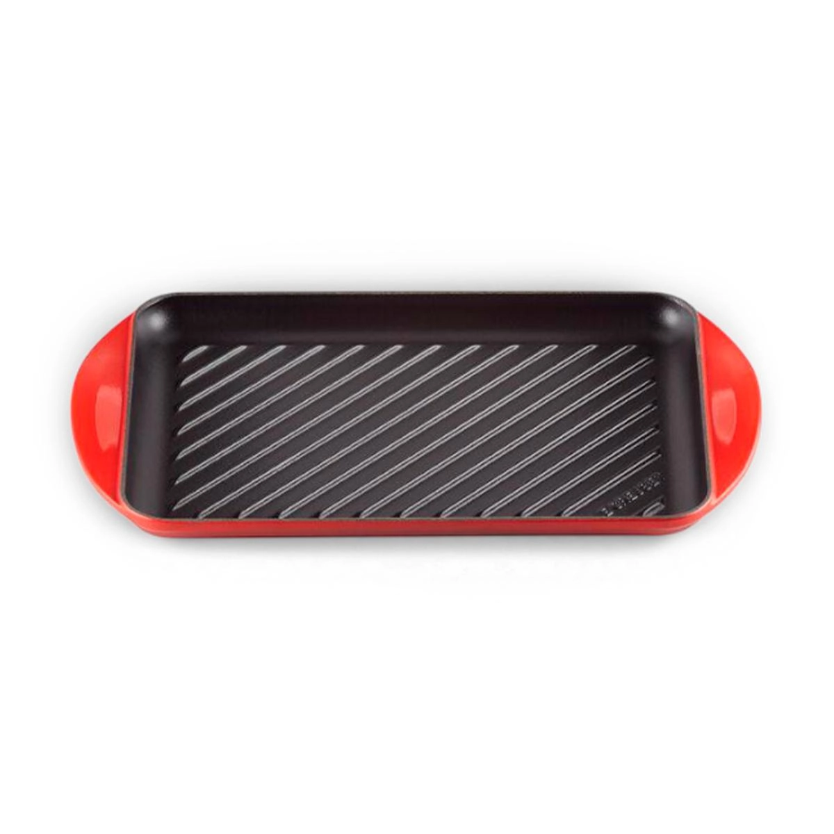 Grelha retangular rasa 32 cm TDL vermelha - Le Creuset