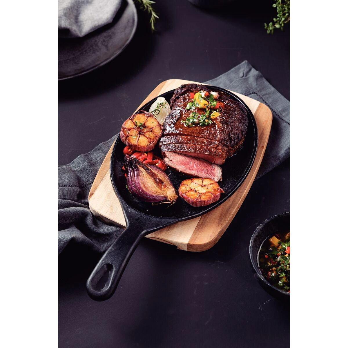 Grill C/ Tabua Teca Oval Ferro Tramontina