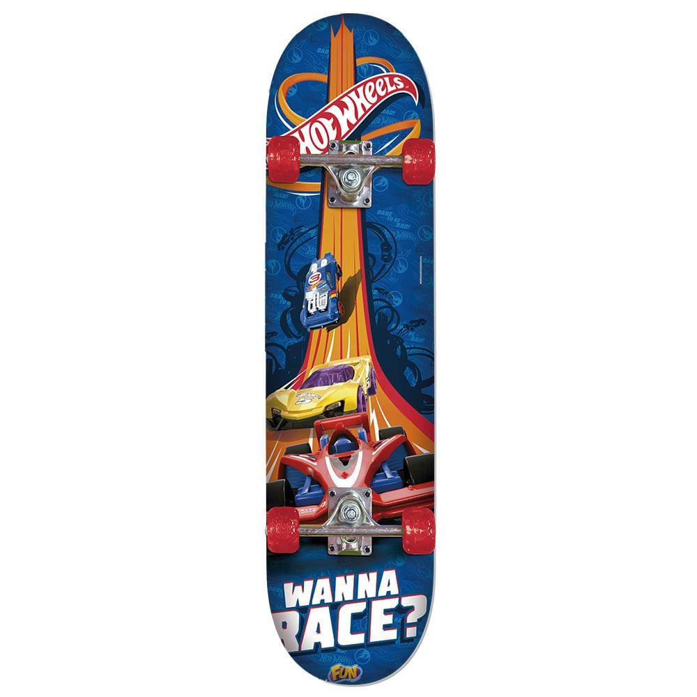 Hot Wheels Skate com Acessórios Proteção Fun
