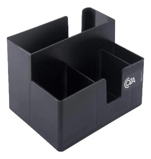 KIT 4 PORTA GUARDANAPO E SACHE 10503/0008 PRETO COZA