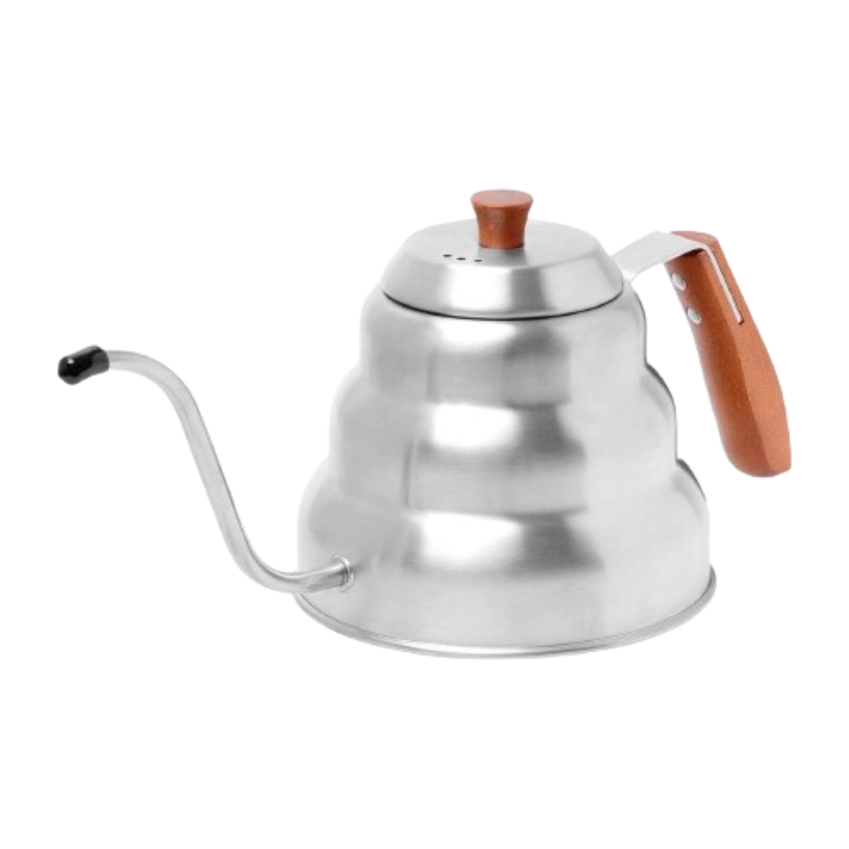 Kit Bule E Chaleira Bico Fino Inox Cabo Madeira Mimo Style