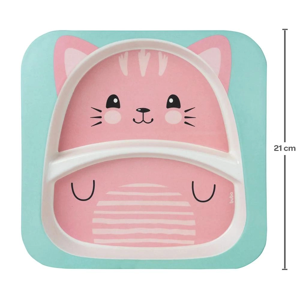 Kit Refeicao Bambu Gatinho 5pcs Buba