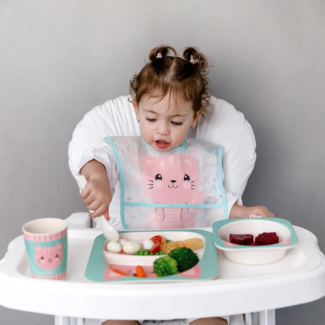 Kit Refeicao Bambu Gatinho 5pcs Buba