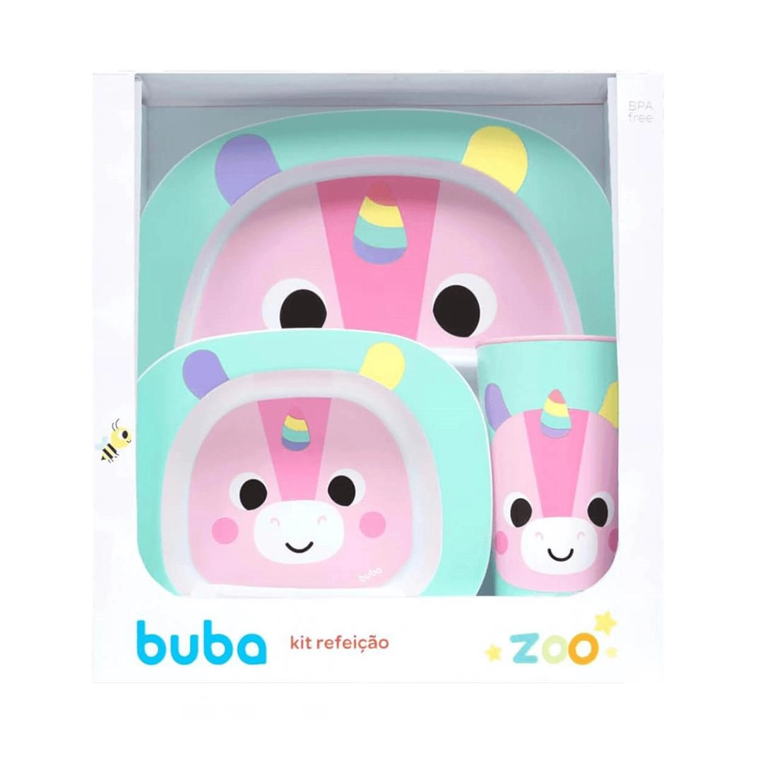 Kit Refeicao Zoo Unicornio 3pcs Buba