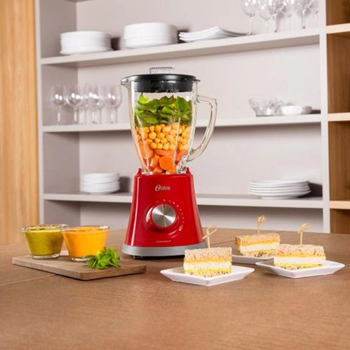 Liquidificador Super Chef 8 Velocidades 220 V Oster - Vermelho