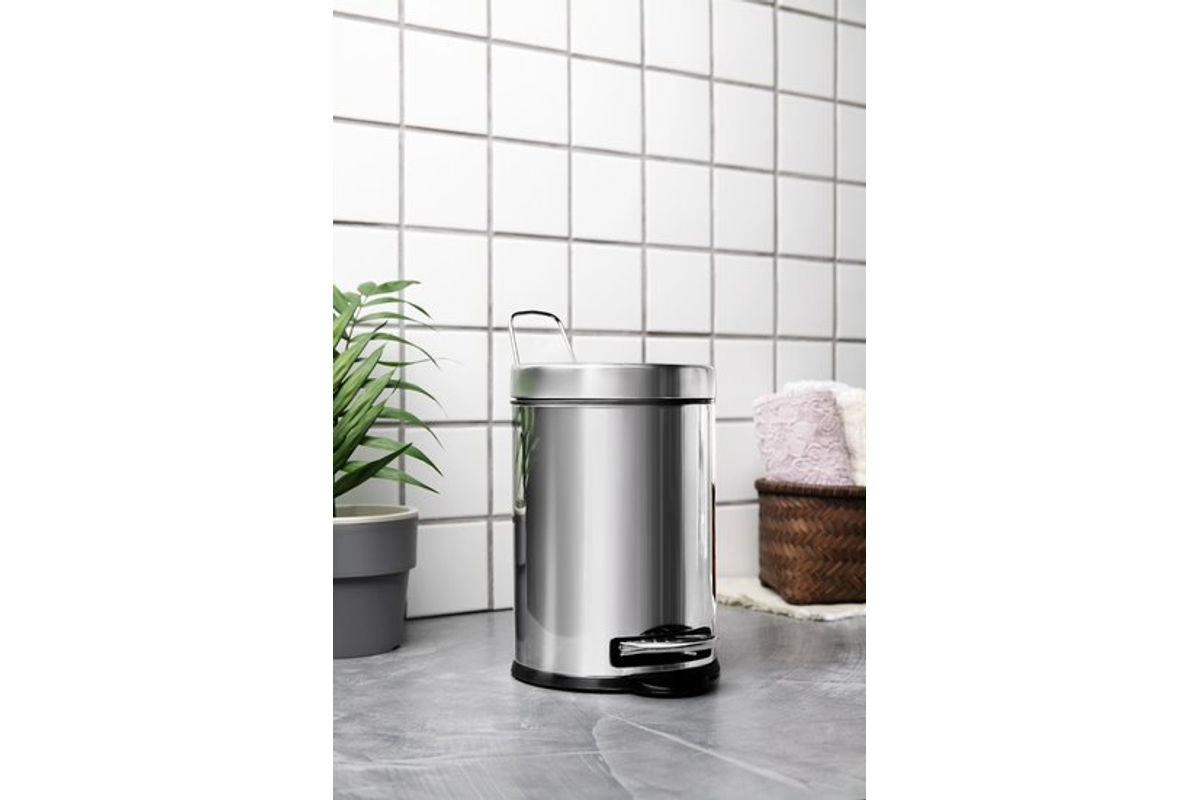 Lixeira 3040/203 Inox C/Pedal/Balde 12lts Brinox