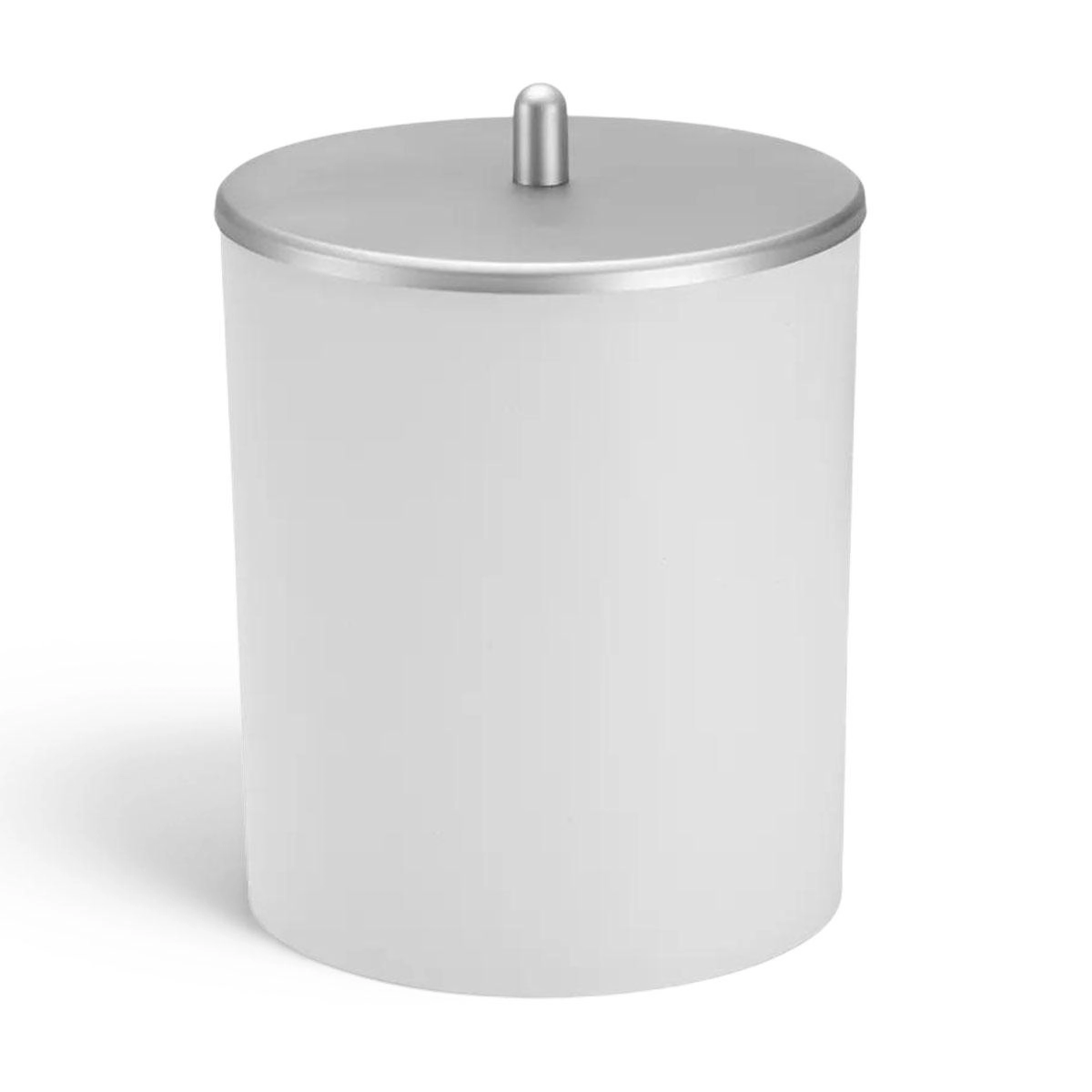 Lixeira com tampa branco e cromo fosco 5 L - Arthi