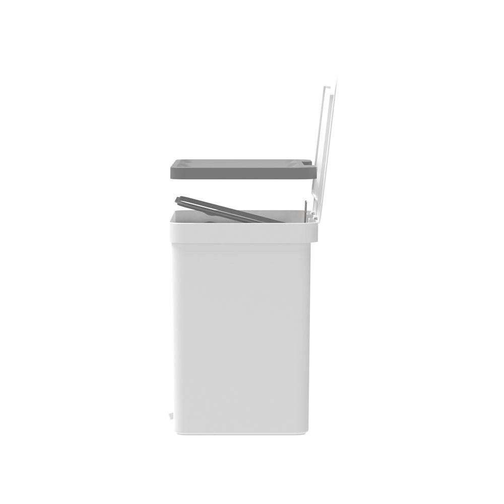 Lixeira Pedal Dupla Trium 20 Litros Fechado Martiplast Ou - Branco