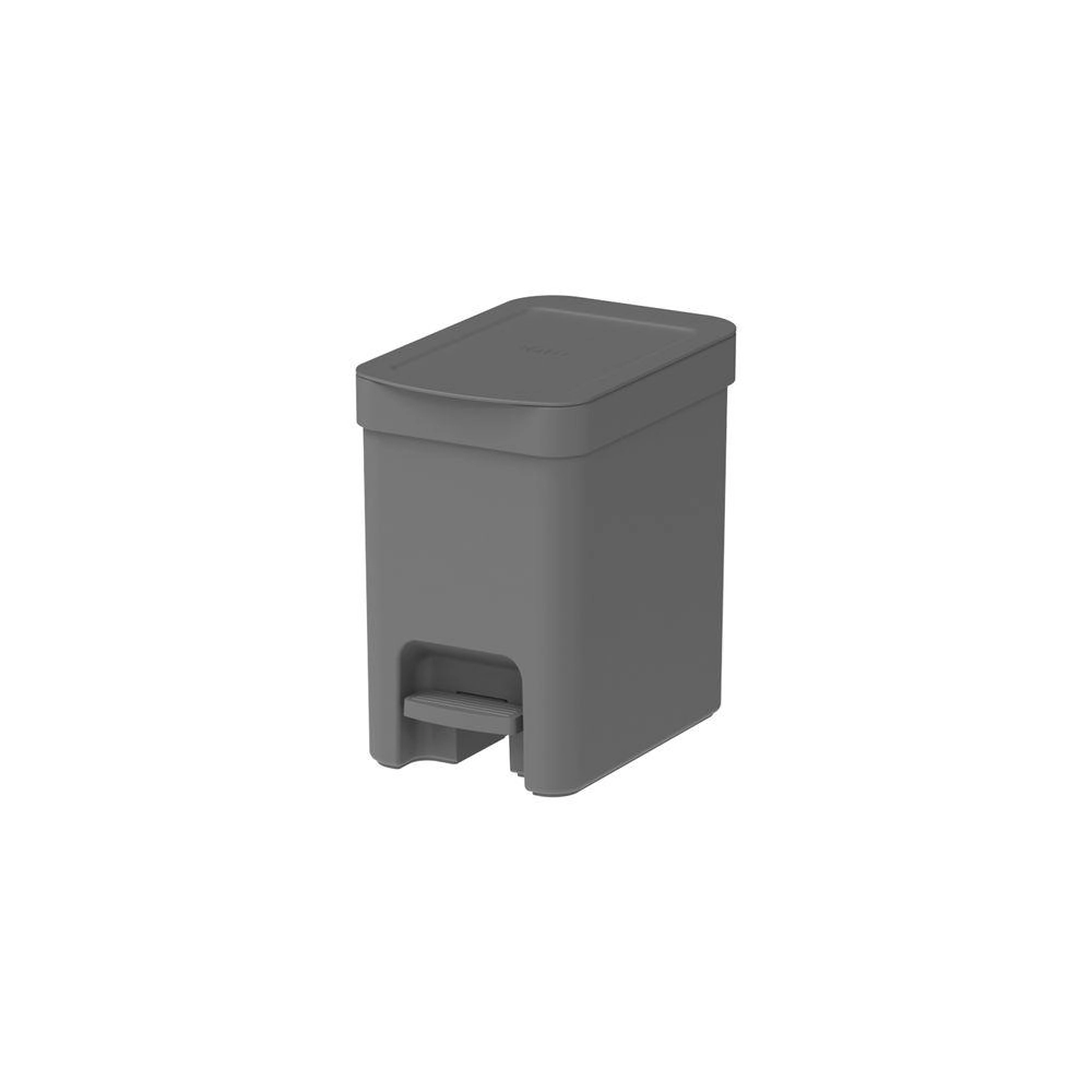 Lixeira Pedal Trium 6 Litros Fechado Martiplast Ou - Chumbo