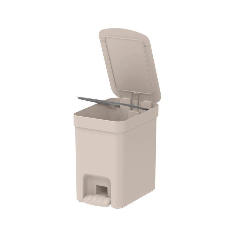 Lixeira Pedal Trium 6lts Fechado Martiplast Ou - Bege