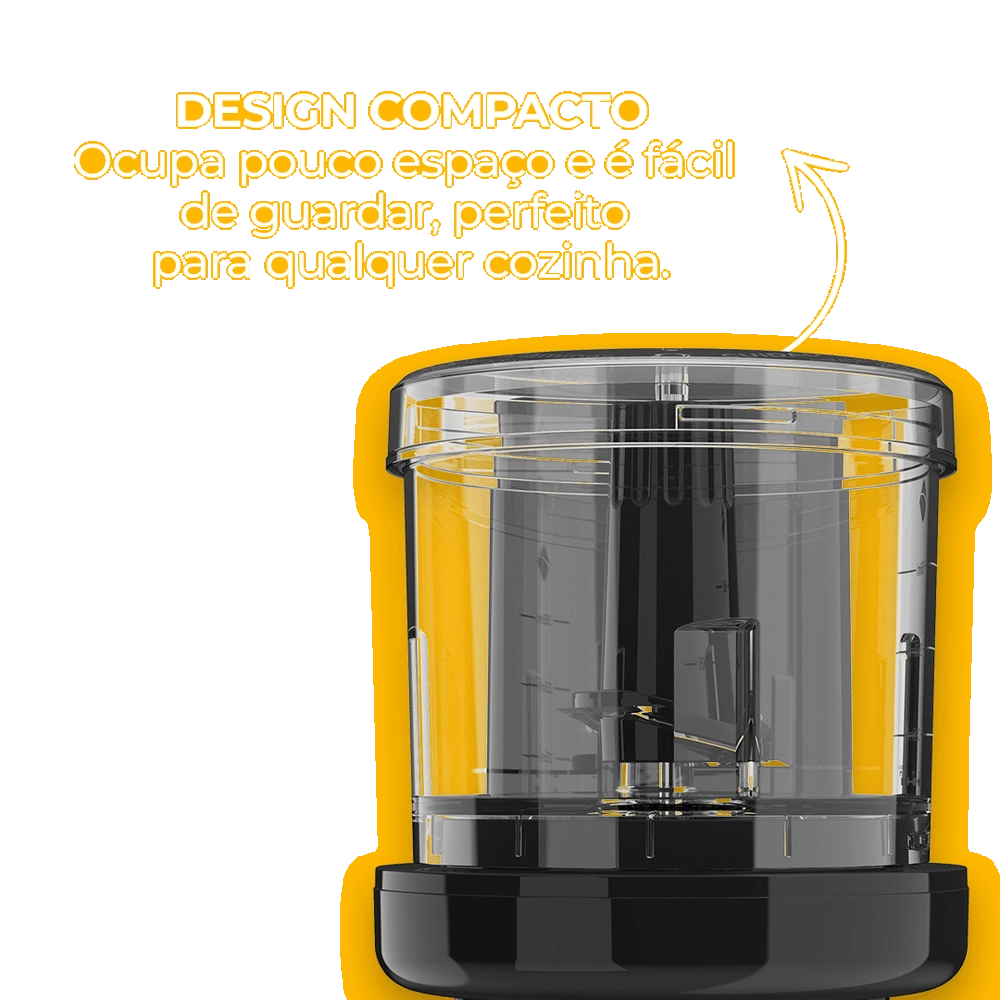 Mini processador elétrico Mini Crush 220 V preto - Cadence