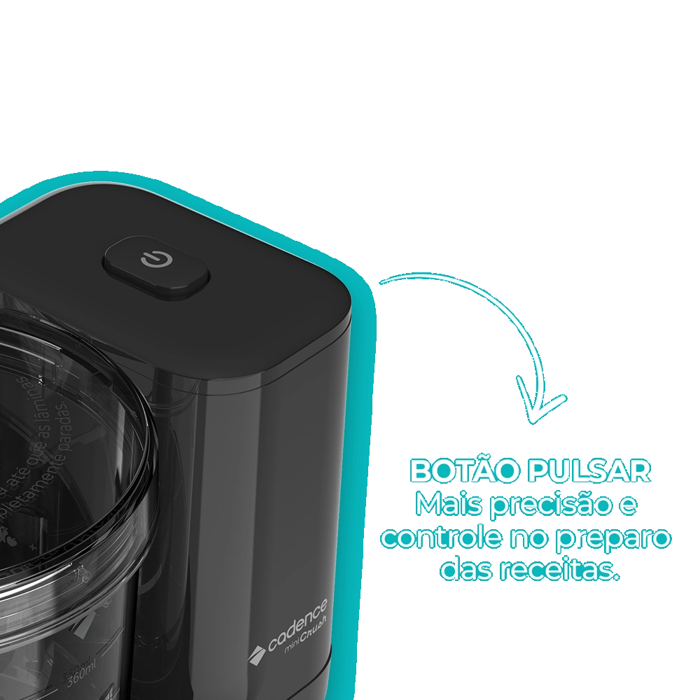 Mini processador elétrico Mini Crush 220 V preto - Cadence