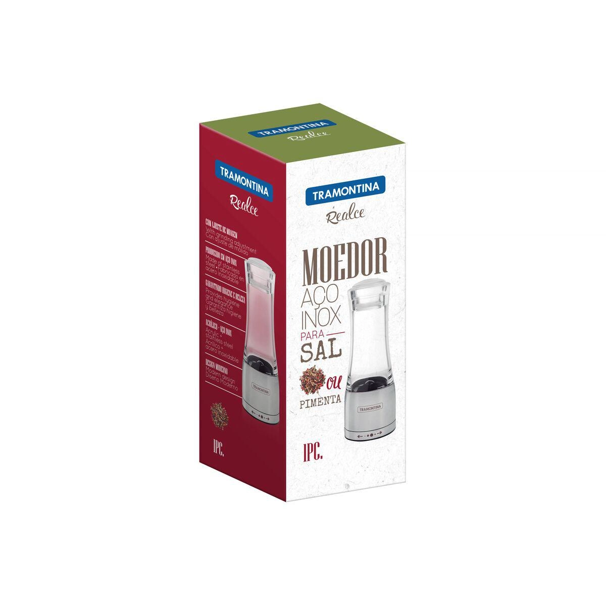 Moedor Pimenta/Sal 61653/000 Realce Acrilico Inox Tramontina