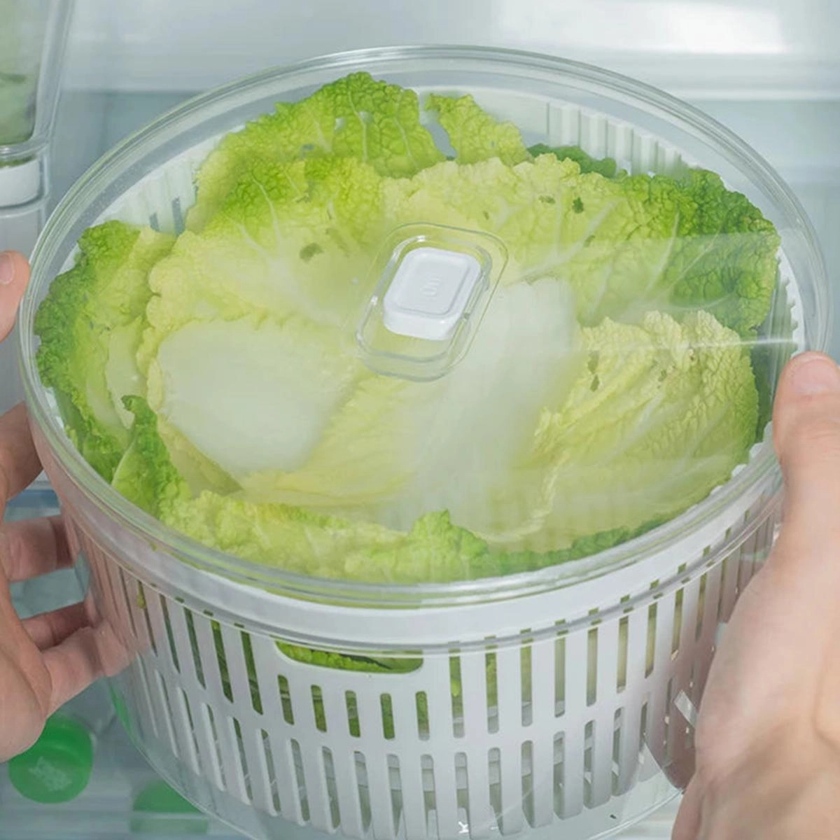 Organizador C/ Cesto Fresh Clear 5,5lts Martiplast Ou- Natural