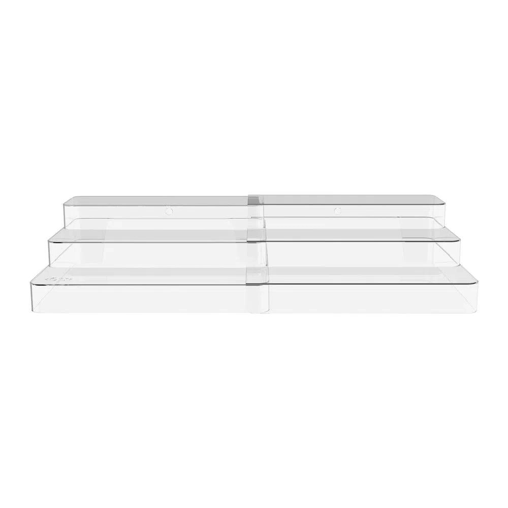 ORGANIZADOR OC850 MULTINIVEL EXTENSIVEL CLEAR 25X29X10CM NATURAL MARTIPLAST OU