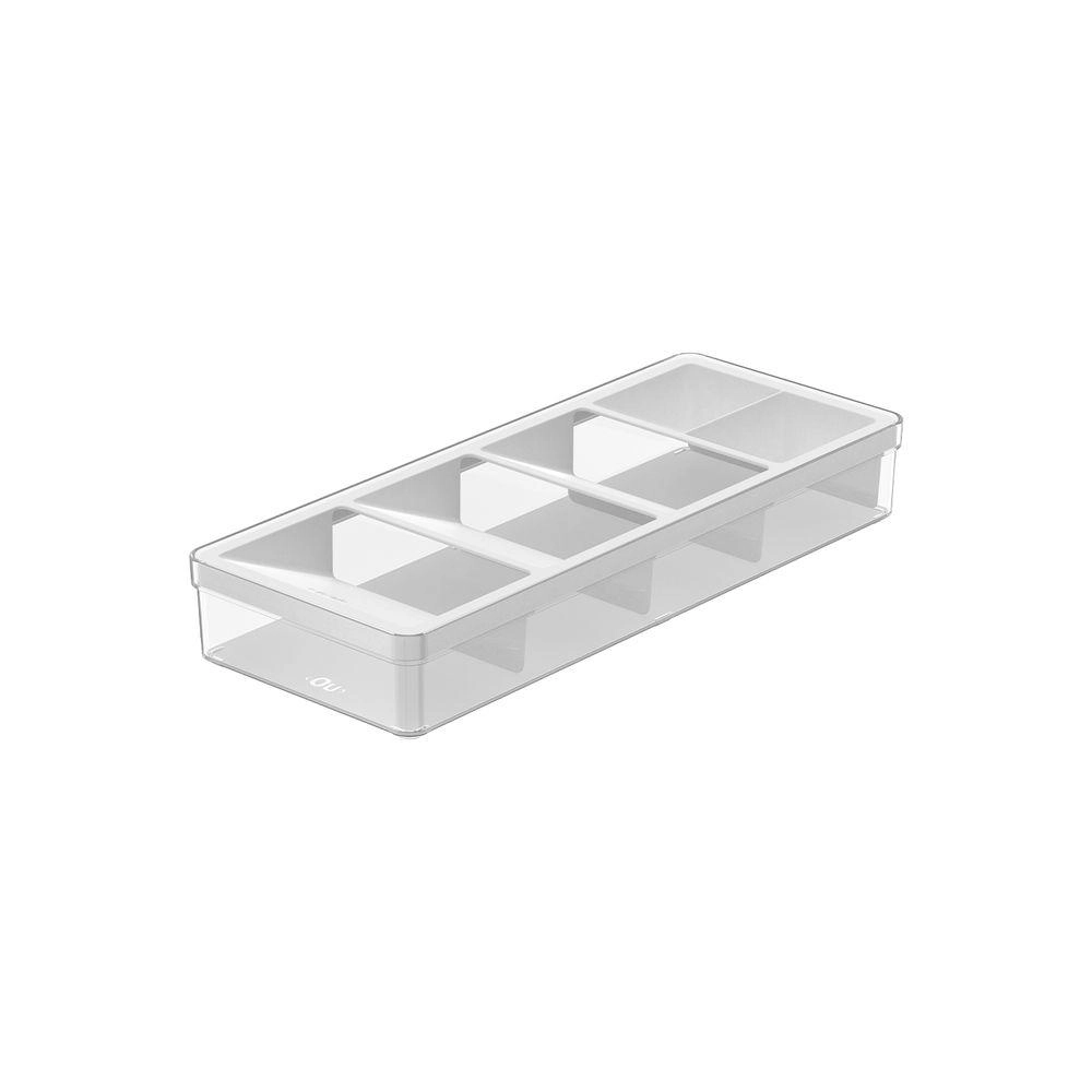 Organizador Talheres Clear Fechado Martiplast Ou - Branco 