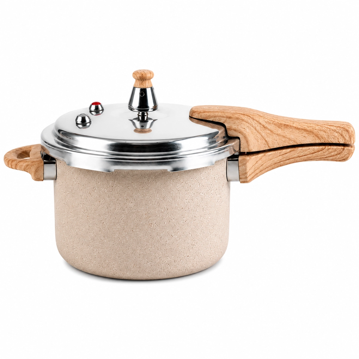 Panela de pressão com revestimento cerâmico para indução 4,2 L creme - Dolce Home
