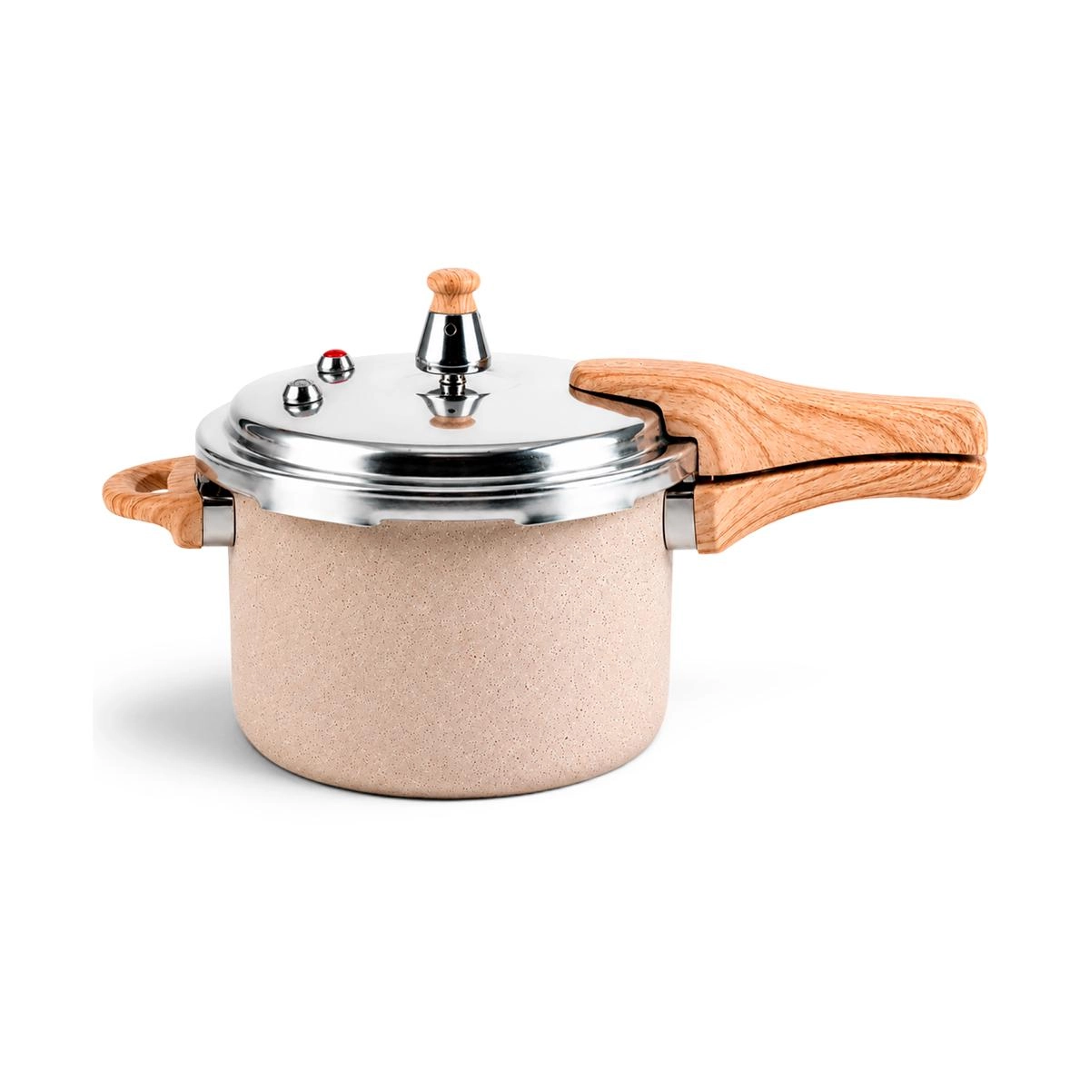 Panela de pressão com revestimento cerâmico para indução 4,2 L creme - Dolce Home