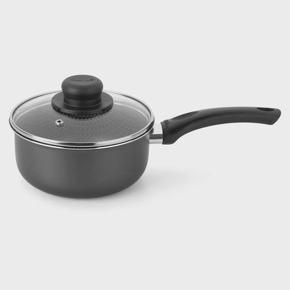 Panela Gourmet 16 cm com Tampa de Vidro Multiflon