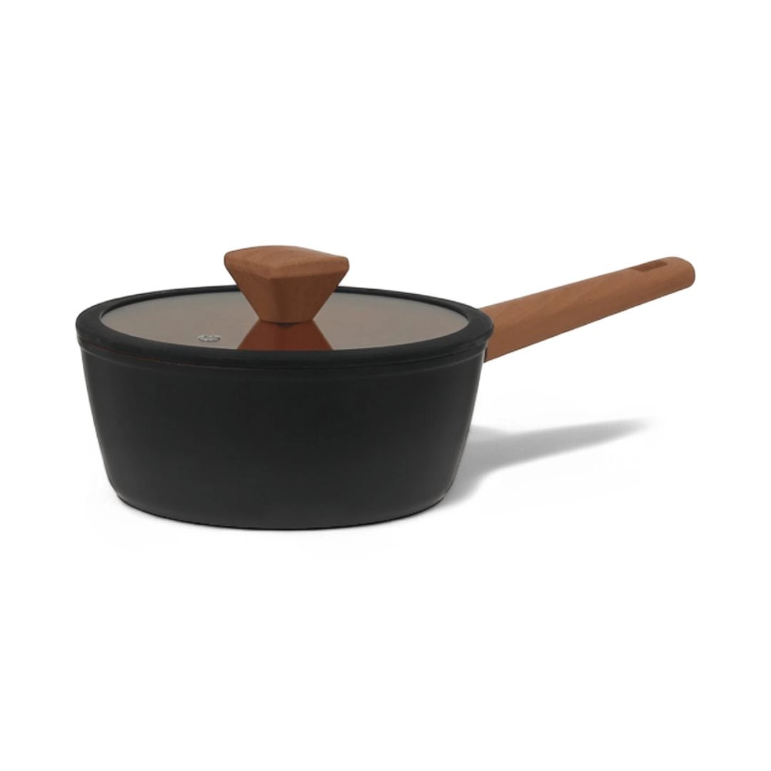 Panela Inducao Norma 18cm 1,7l Preta Tp Vidro Rev Ceramico Fullfit