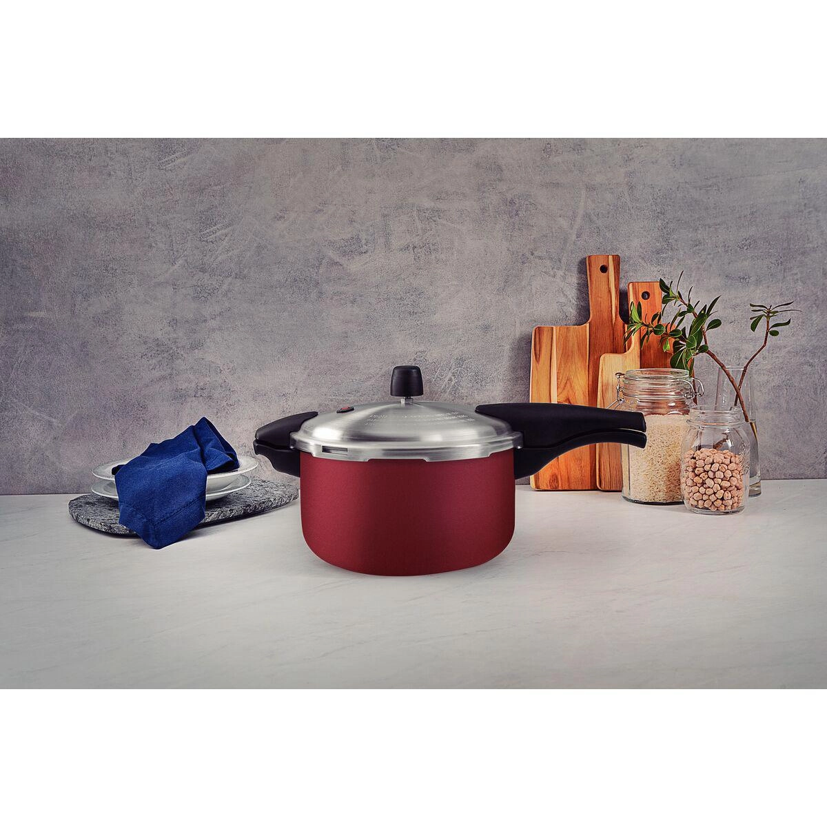 PANELA PRESSAO 20592/724 VANCOUVER VERMELHA 6LTS 24CM TRAMONTINA