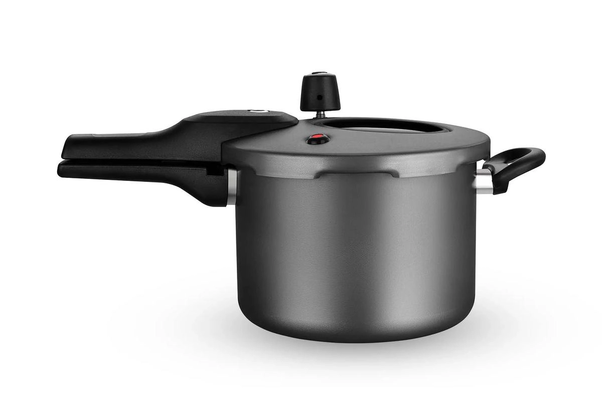 PANELA PRESSAO 6600 GRAFITE 4,5LTS 20CM C/ VISOR VIDRO FECHAMENTO EXTERNO MTA