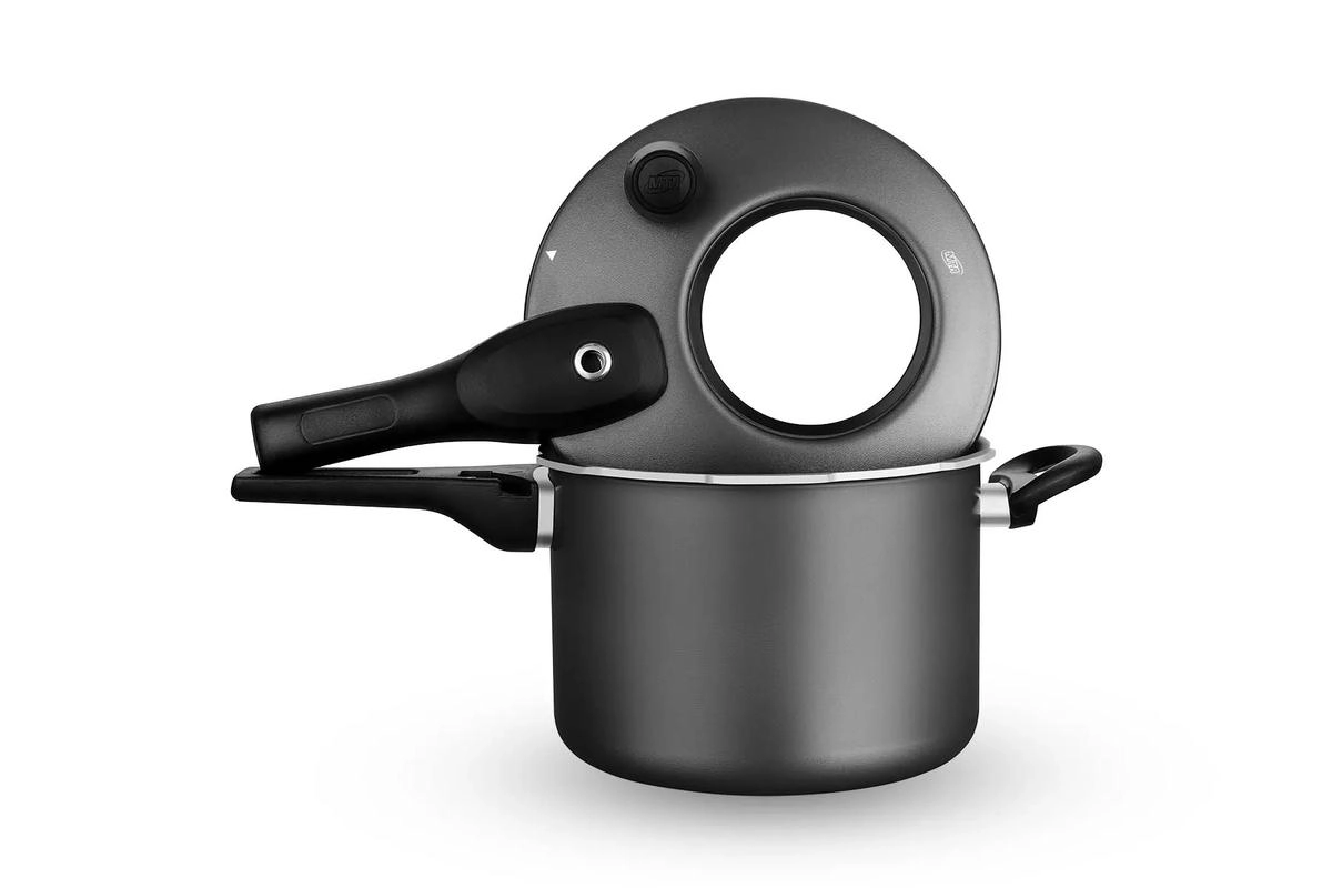 PANELA PRESSAO 6600 GRAFITE 4,5LTS 20CM C/ VISOR VIDRO FECHAMENTO EXTERNO MTA