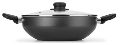 Panela Wok 28 cm 4,5 Litros com Tampa de Vidro Multiflon