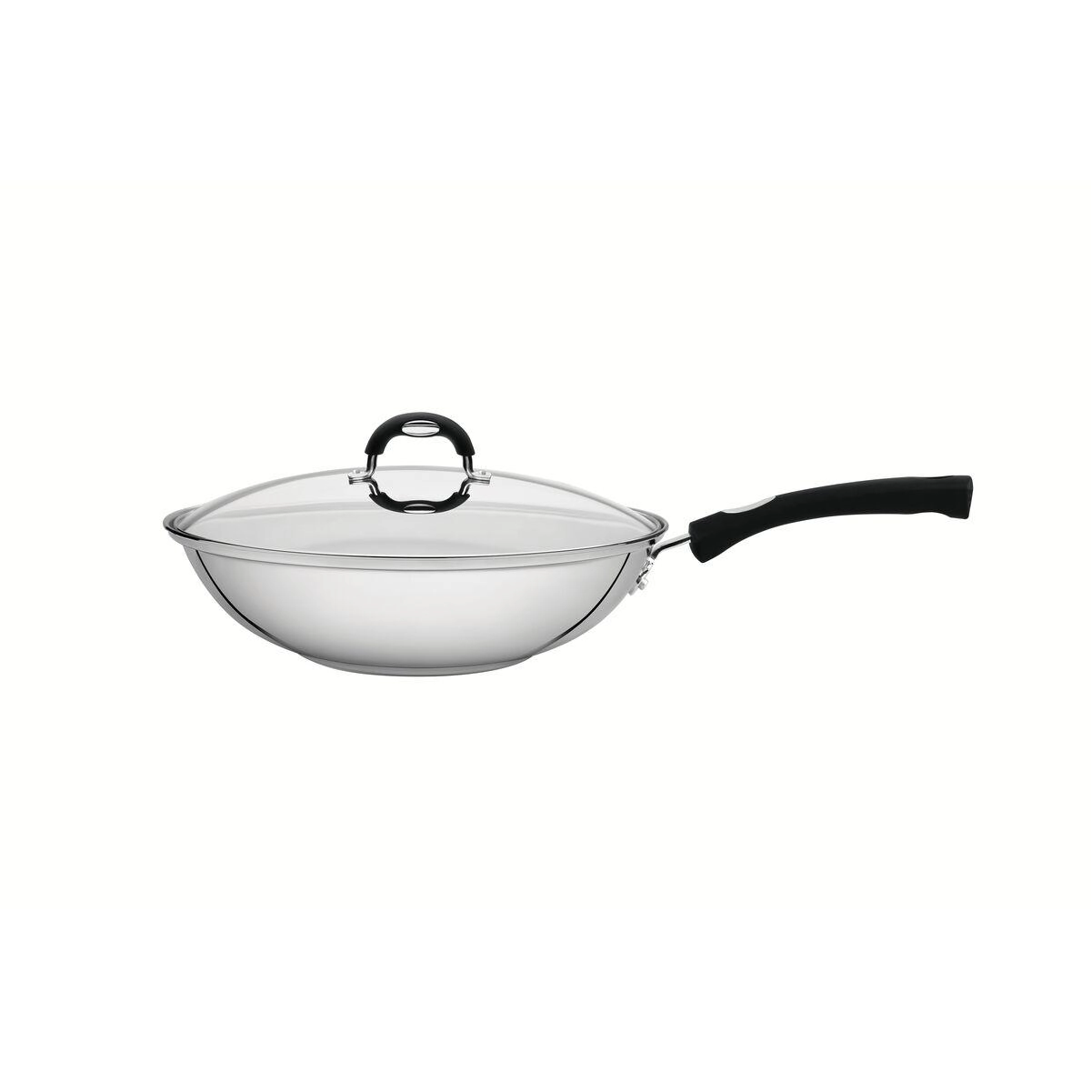 PANELA WOK 6213/280 SOLAR SILICONE 28CM 3,3LTS TAMPA VIDRO TRAMONTINA