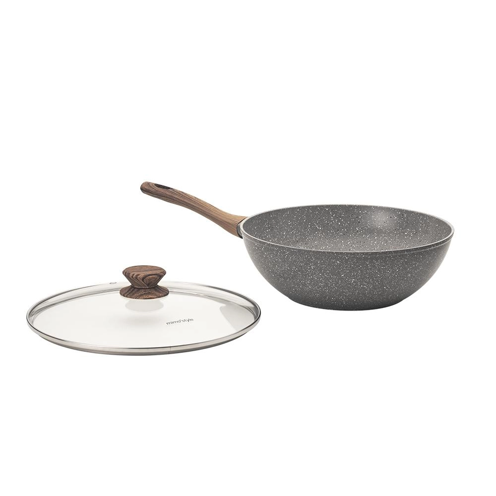 Panela Wok de Indução Cook 28 cm Mimo Style - Grafito 