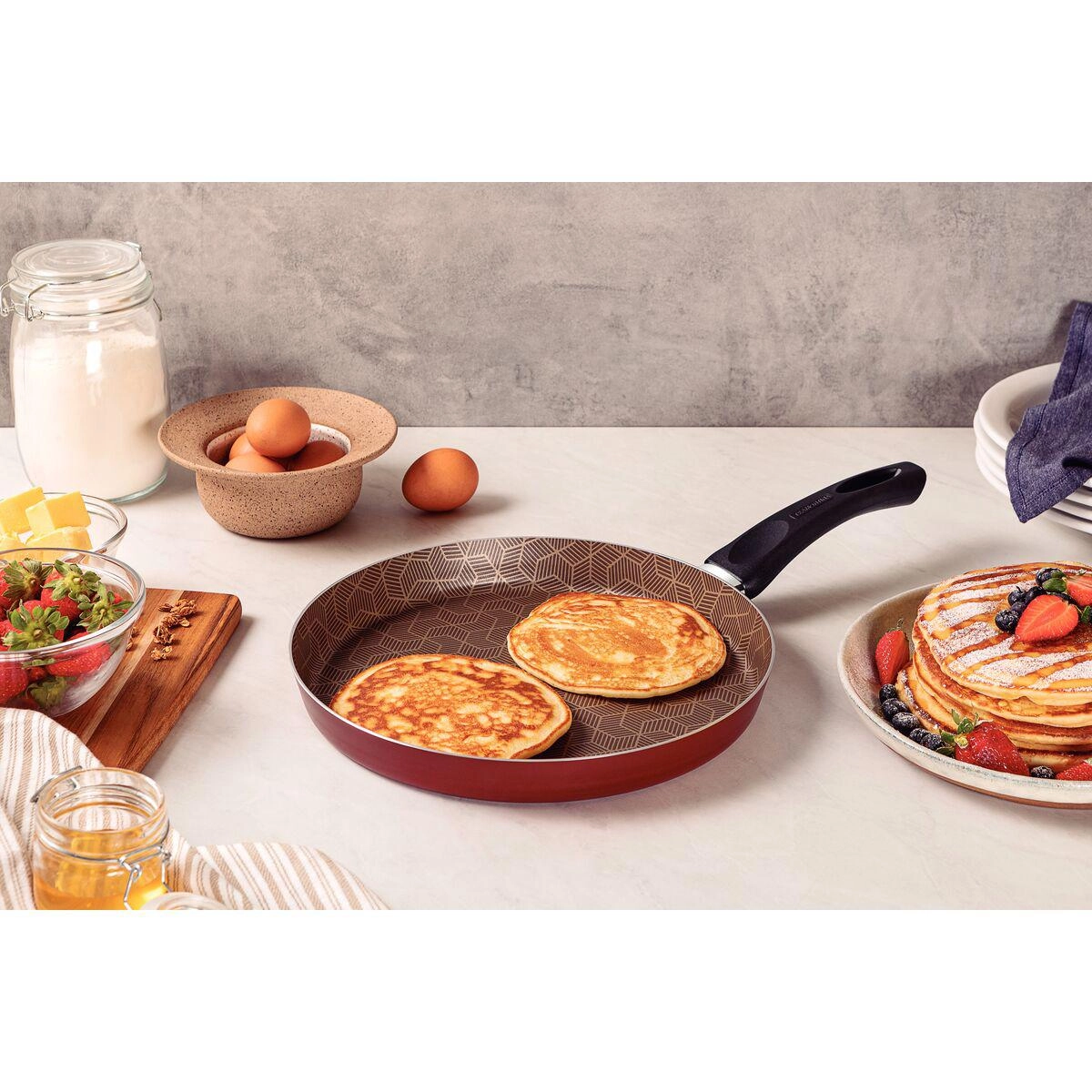 Panquequeira Paris 28 cm 1,8 Litros Tramontina - Vermelho