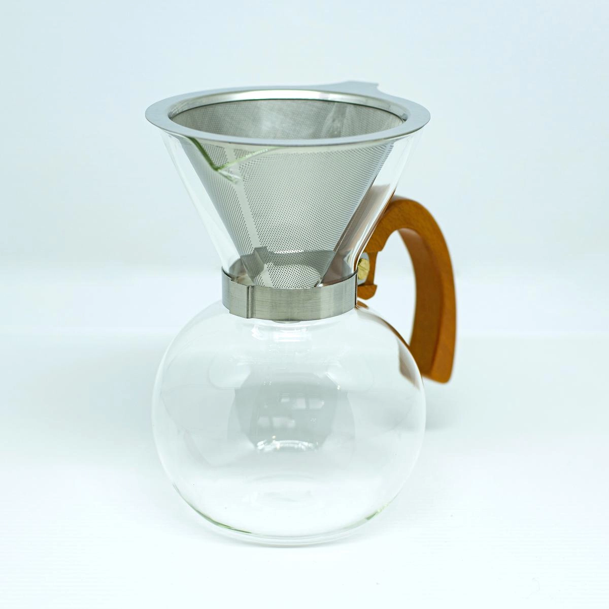 PASSADOR CAFE VD20031 650ML VIDRO CABO MADEIRA MIMO STYLE