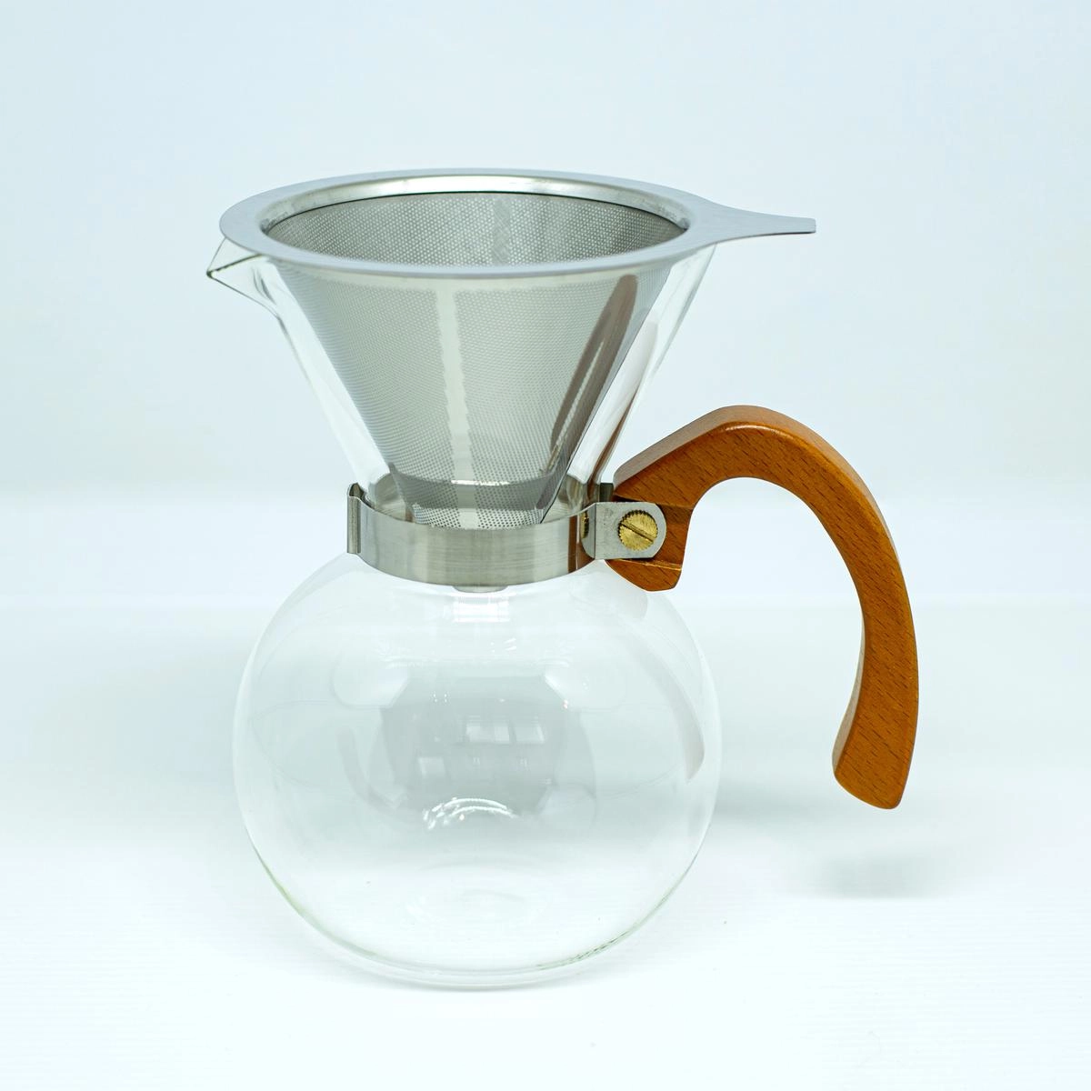 PASSADOR CAFE VD20031 650ML VIDRO CABO MADEIRA MIMO STYLE