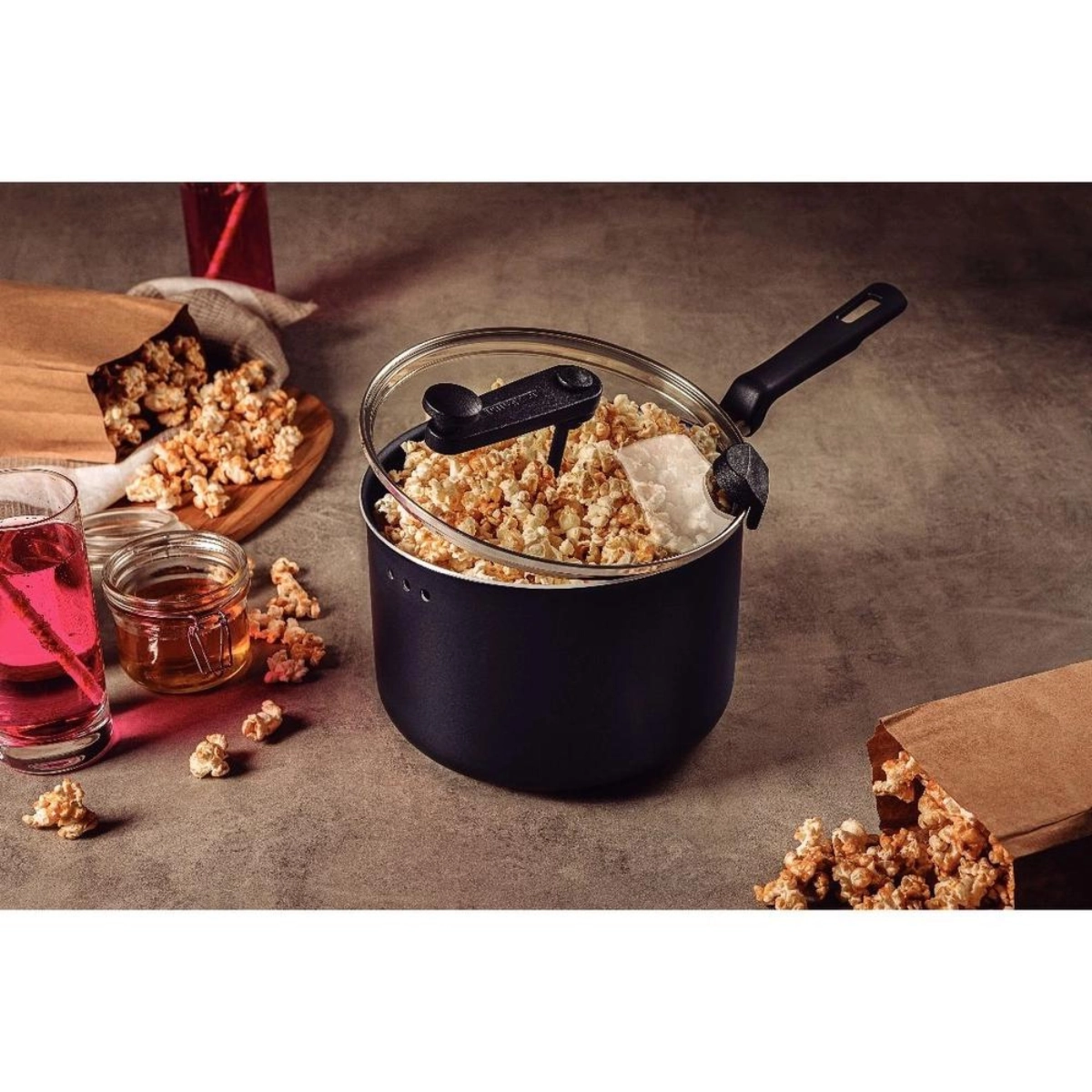 PIPOQUEIRA 20387/020 LORETO GRAFITE 3,5LTS 20CM TAMPA VIDRO TRAMONTINA