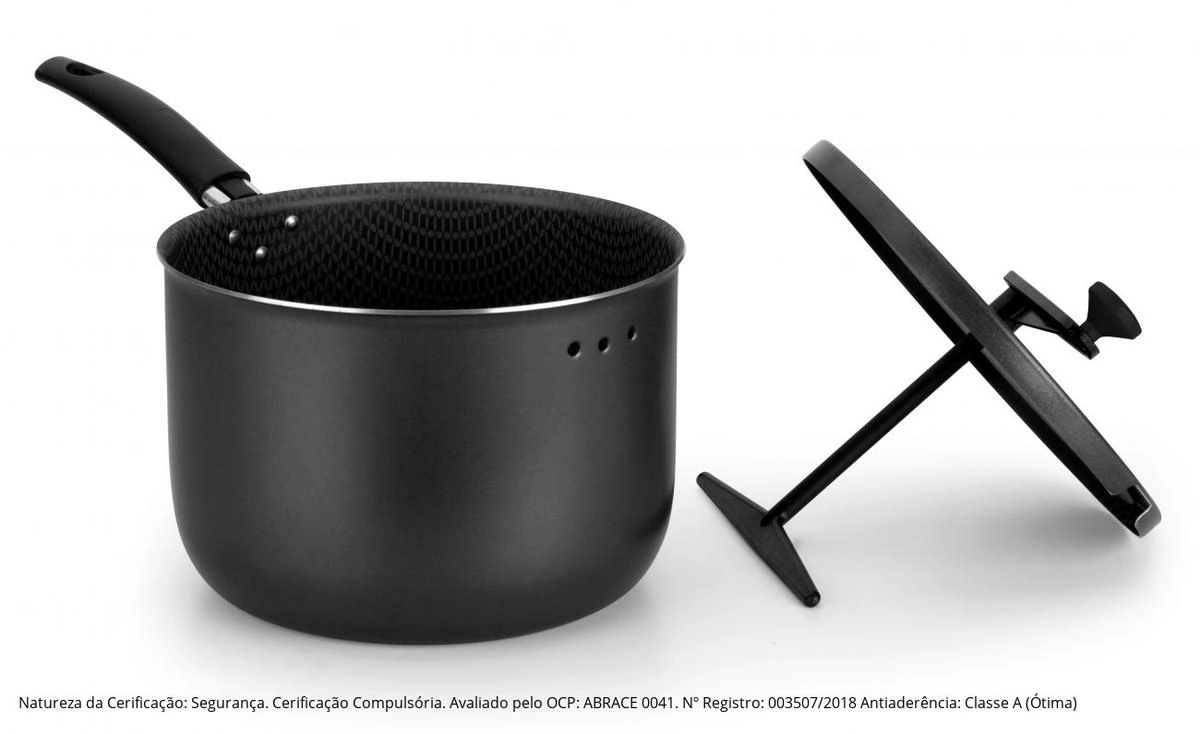 Pipoqueira C/ Tampa Grafite 5,6lts 22cm Multiflon