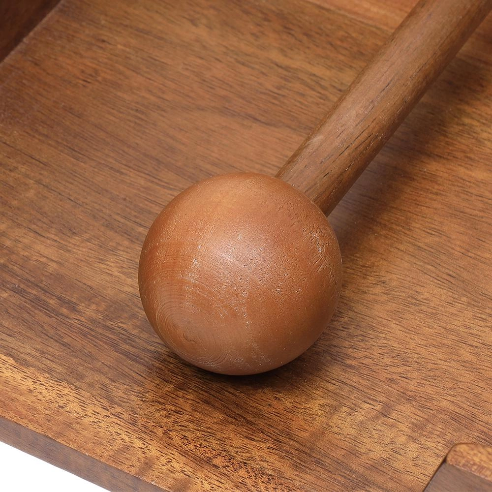 Porta Guardanapo Wood Acacia Mimo Style com pressão de peso