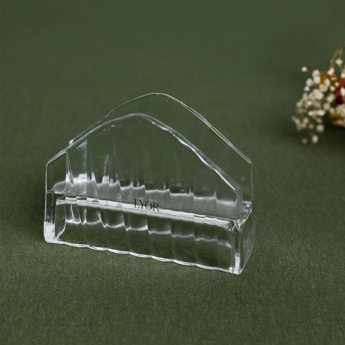 Porta Guardanapos Radial Vidro 12cm Lyor Design