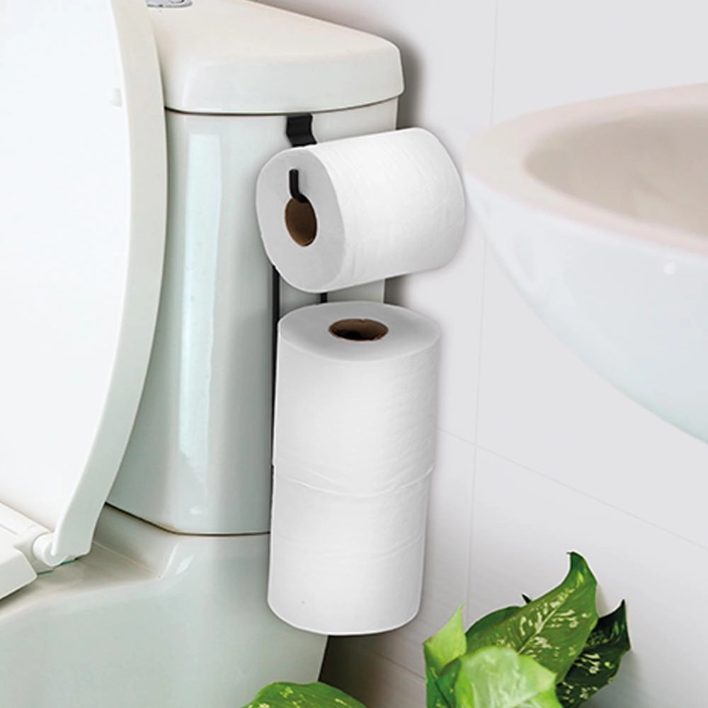 Porta Papel Higiênico Triplo para Caixa Acoplada Black Arthi - Preto