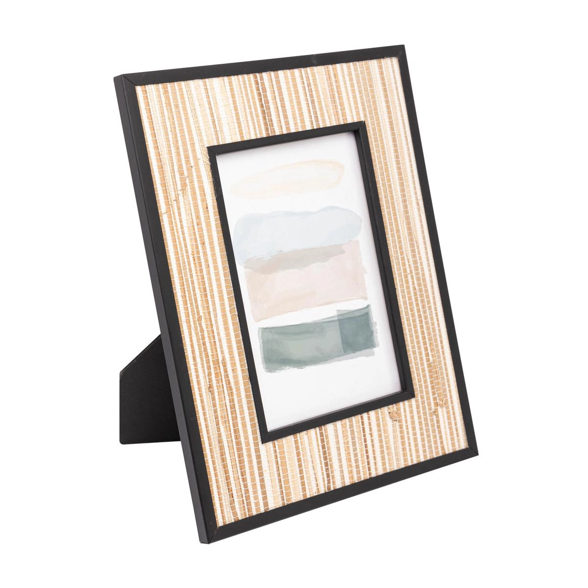 Porta Retrato 10x15 Metal C/ Palha Lyor Design - Preto