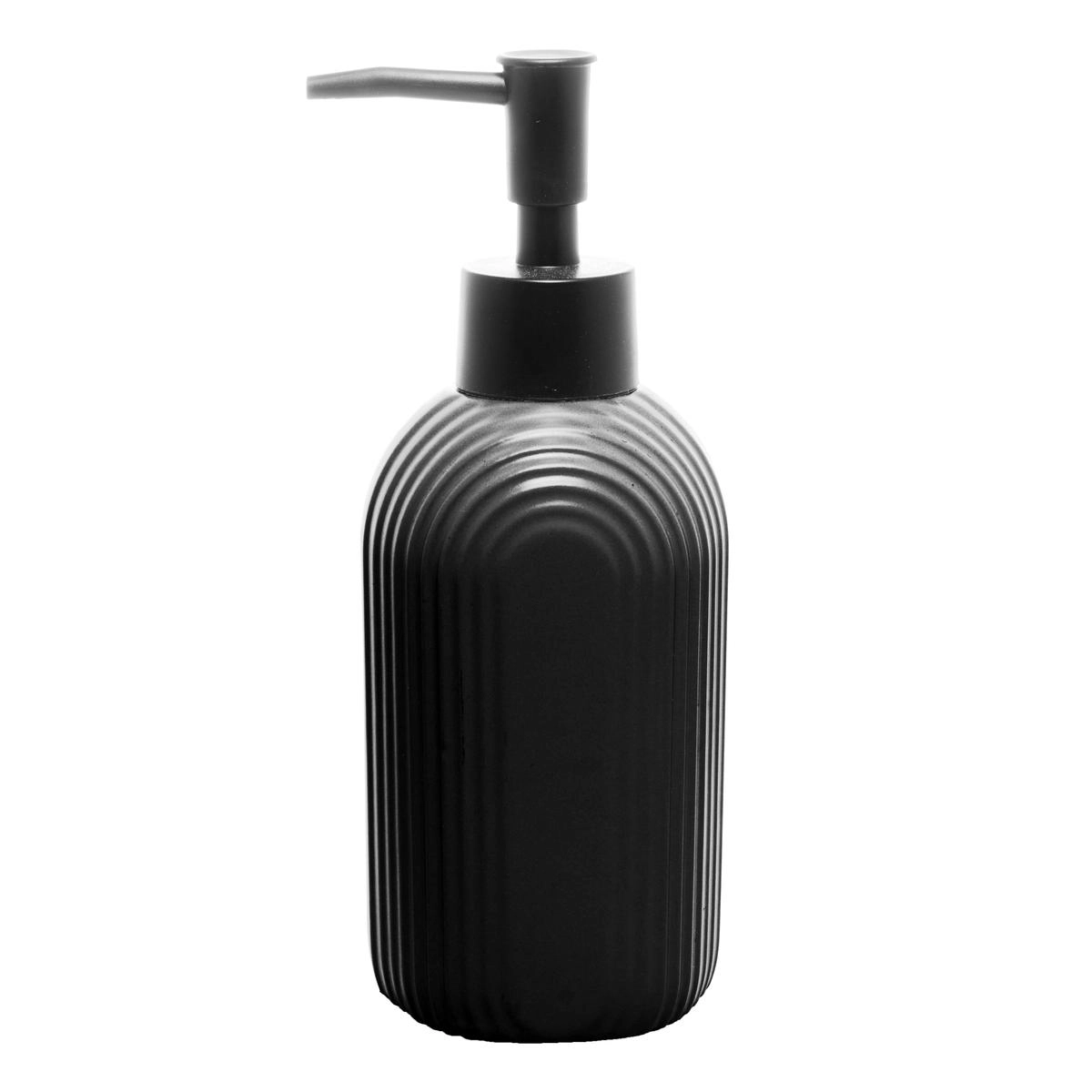 Porta Sabonete Liquido Arcos 350ml Ceramica Rojemac - Preto 