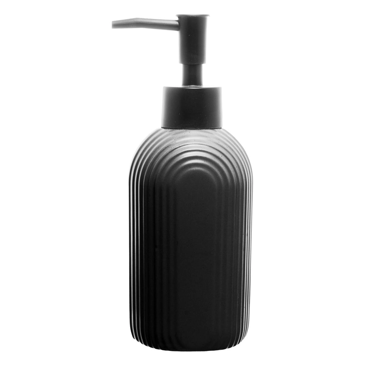 Porta Sabonete Liquido Arcos 350ml Ceramica Rojemac - Preto 