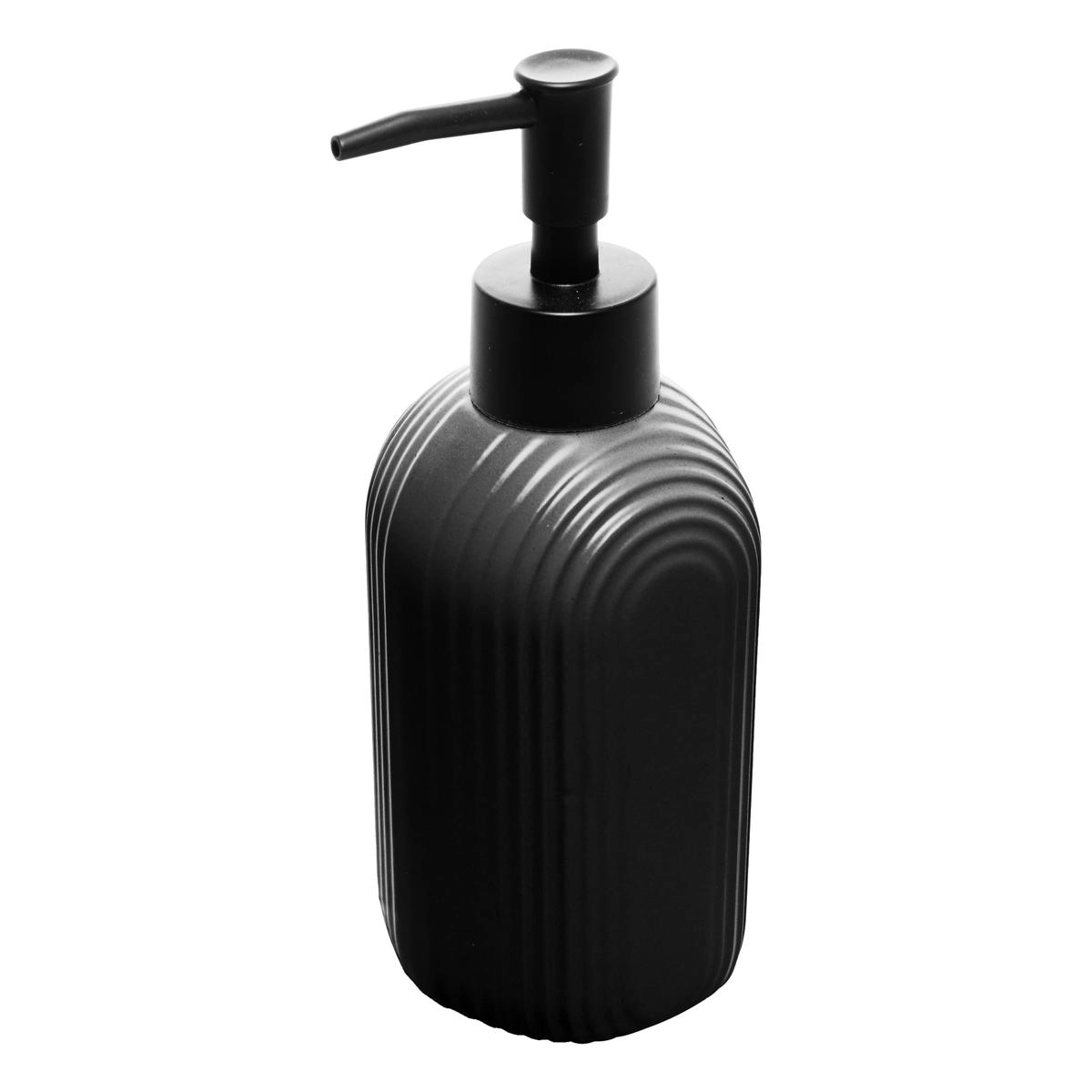 Porta Sabonete Liquido Arcos 350ml Ceramica Rojemac - Preto 