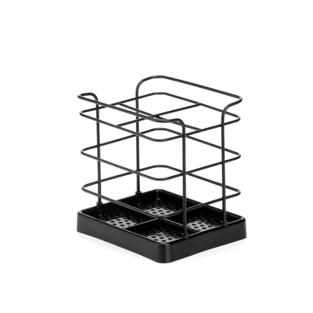 PORTA TALHERES 2363 QUADRADO C/ DIV BLACK BASE PLASTICO ARTHI