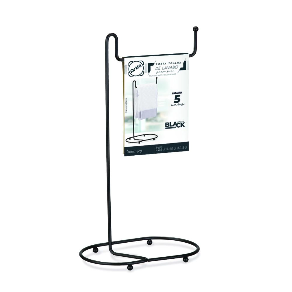 PORTA TOALHA LAVABO 2484 BLACK ARTHI