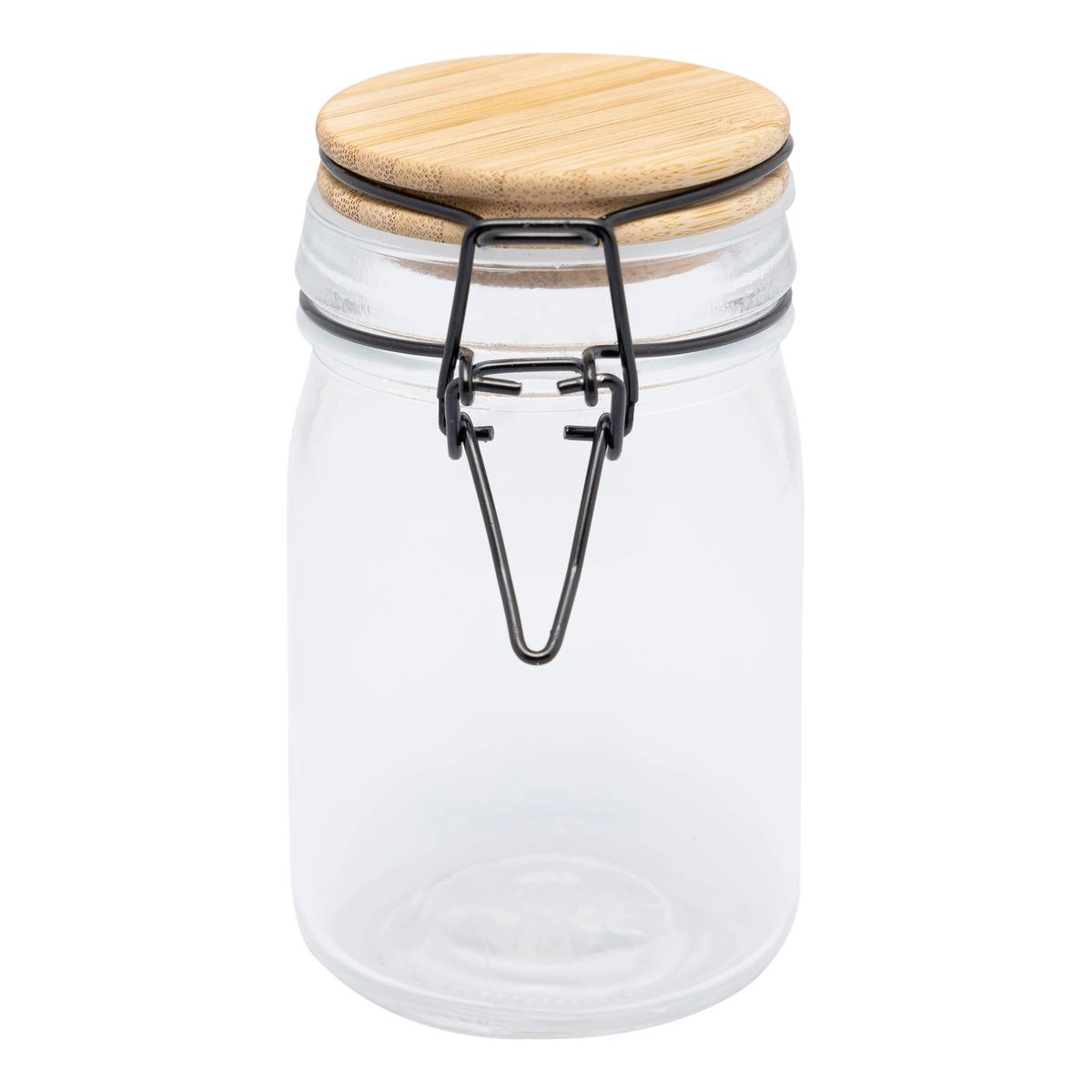 Pote Hermetico Vidro C/Tampa Bambu 210ml Rojemac
